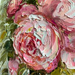Tranh sơn dầu vẽ hoa hồng hiện đại, tranh vẽ sáng tác độc bản